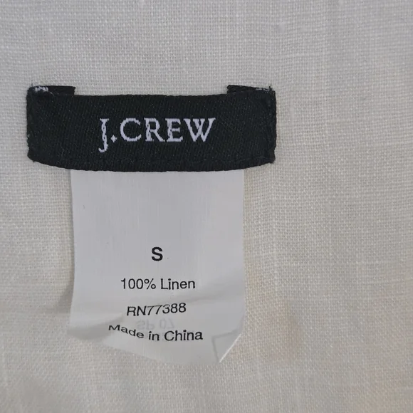 J. Crew Cream Blouse for Women,100% Linen - Picture 4 of 7